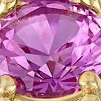 Lab Created Rose Gold Plated Tonal Cz Hoop Earring