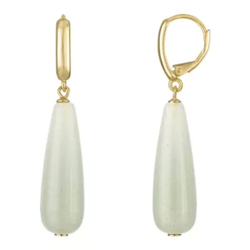 Gold plated ss black aventura dangle earrings