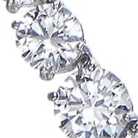 Lab Created Sterling Silver White CZ Round Graduated Necklace