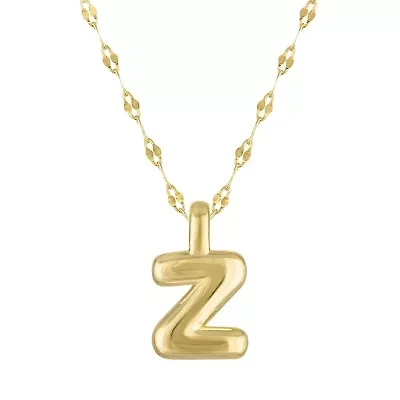 Gold Plated Silver Bubble Initial Pendant