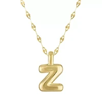 Gold Plated Silver Bubble Initial Pendant