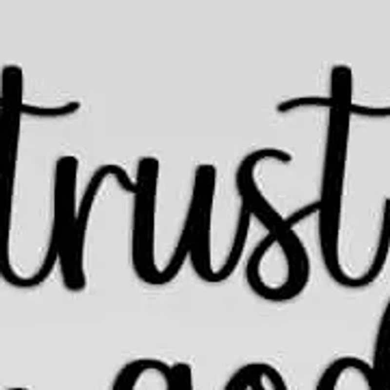 Ladies stainless steel "Trust in god" saying drawstring bracelet