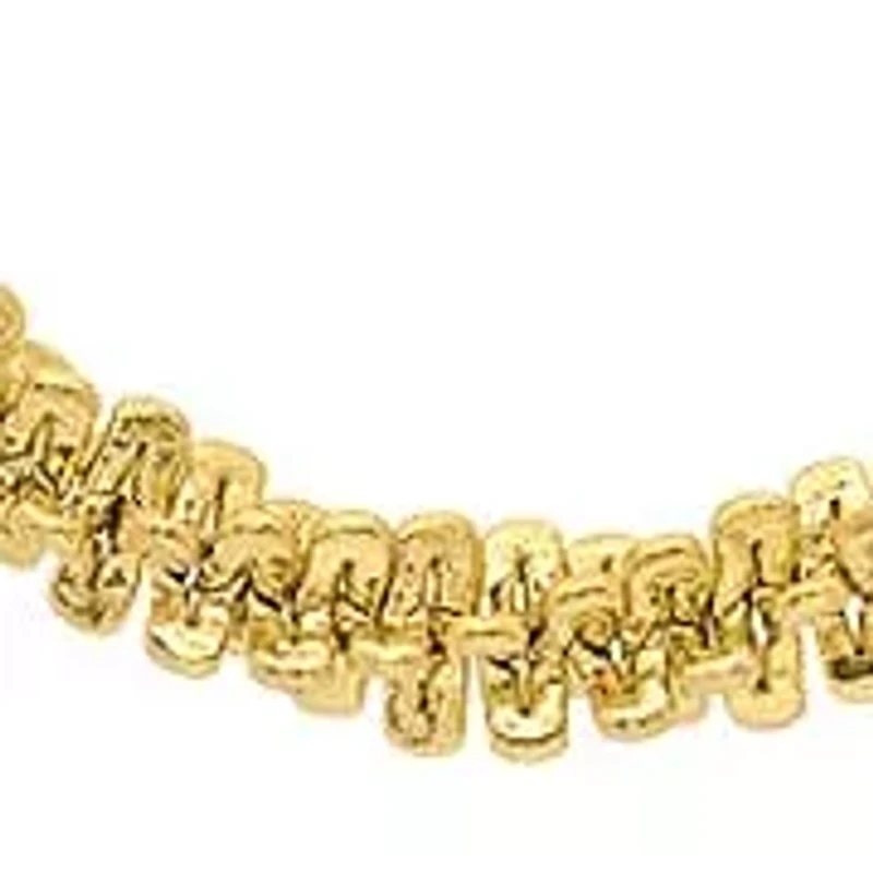 Ladies 18k gold plated stainless steel twist chain necklace
