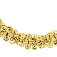 Ladies 18k gold plated stainless steel twist chain necklace