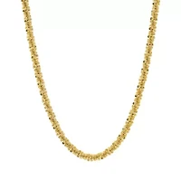 Ladies 18k gold plated stainless steel twist chain necklace