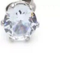 Ladies stainless steel and simulted diamonds studs/huggi earrings 2pc set