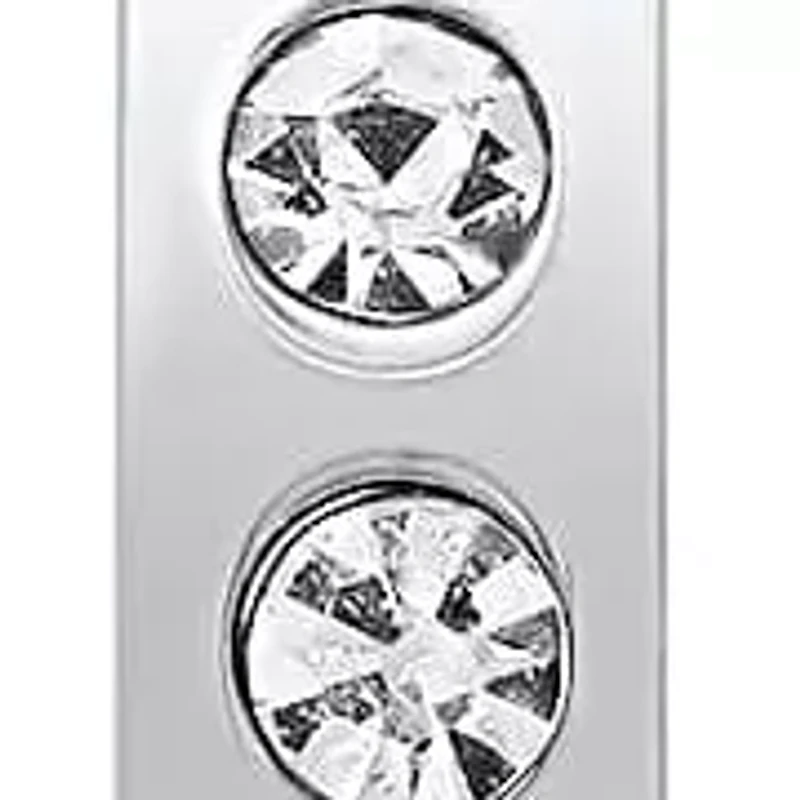 Ladies stainless steel and simulated diamonds studs/huggie earrings set