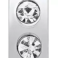 Ladies stainless steel and simulated diamonds studs/huggie earrings set