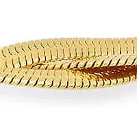 Ladies 18k gold plated stainless steel snake chain braided bracelet