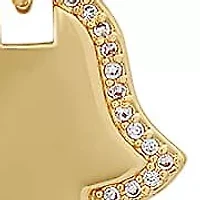 Ladies 18k gold plated brass and simulated diamonds hamsa earrings/pendant set