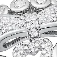 Ladies 18k white, yellow and rose gold plated brass simulated diamonds stackable ring