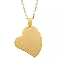 Ladies 18kt rose gold plated our father lords prayer pendant comes with 18" chain