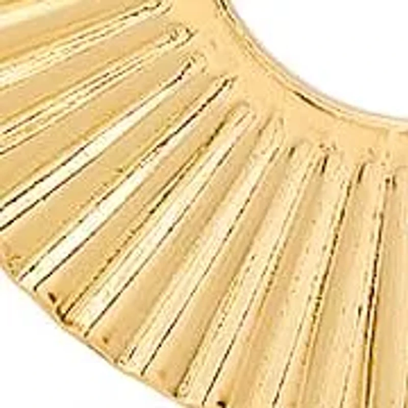 Ladies stainless steel round starburst huggie earrings