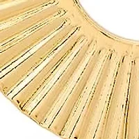 Ladies stainless steel round starburst huggie earrings