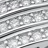 Ladies tri toned brass simulated diamonds 3pc rings set with hearts accents