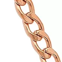 Ladies 18k rose gold plated stainless steel cuban chain necklace