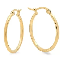Ladies 18 kt gold plated 25mm hoop earrings