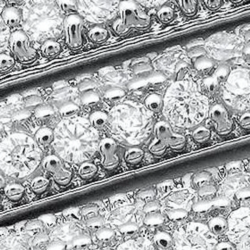 Ladies 18k white gold plated brass simulated diamonds tube 3pc rings set