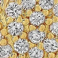 Ladies 18k gold plated brass simulated diamonds heart shape dangle drop huggie earrings