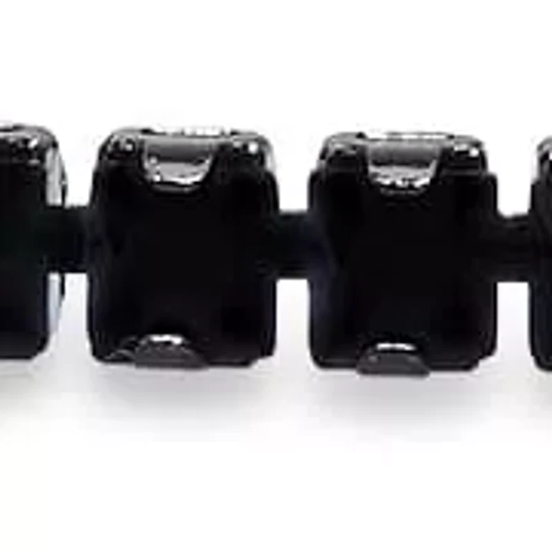 Unisex black ip brass simulated diamonds tennis bracelet