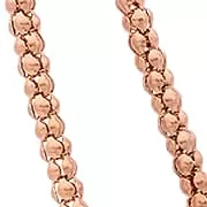 Ladies 18 kt rose gold plated 16" italian accent necklace chain