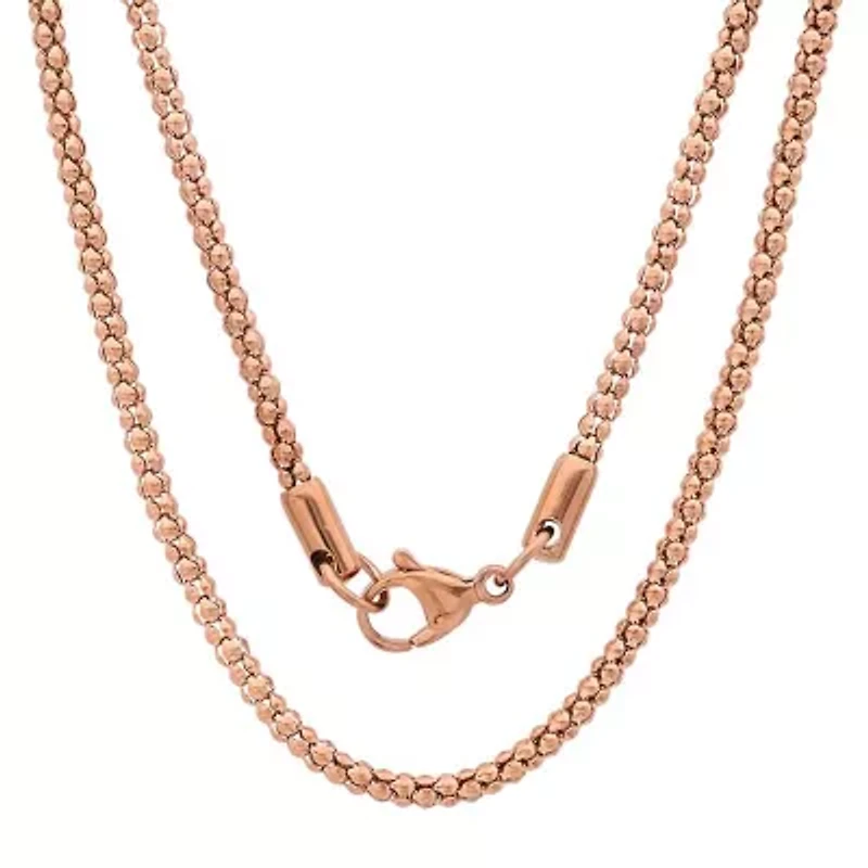 Ladies 18 kt rose gold plated 16" italian accent necklace chain