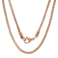 Ladies 18 kt rose gold plated 16" italian accent necklace chain