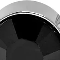 Ladies stainless steel 7mm purple adorned with swarovski crystals stud earrings