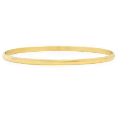 Ladies 18k gold plated stainless steel bangle