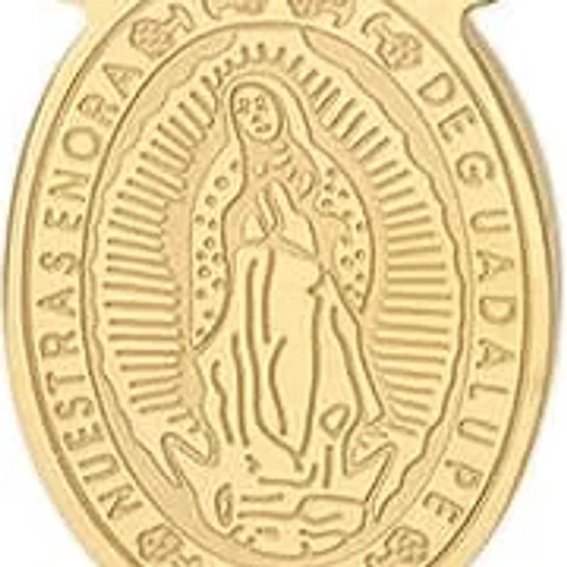 Ladies 18kt gold plated religious/our lady of guadalupe scapular necklace