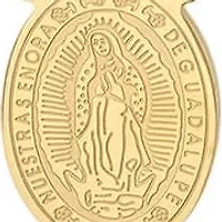 Ladies 18kt gold plated religious/our lady of guadalupe scapular necklace