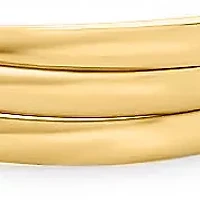 Ladies set of 3 intertwine bangle bracelet 18k gold plated with shiny finish