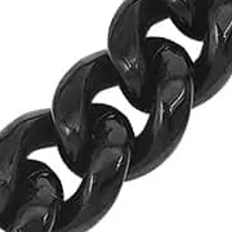 Ladies stainless steel and simulated diamonds cuban link bracelet