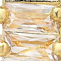 Ladies 18k gold plted brass simulated diamonds huggie earrings