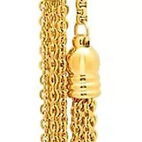 Ladies stainless steel double tassel necklace