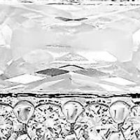 Ladies 18k white gold plated brass simulated diamonds huggie earrings