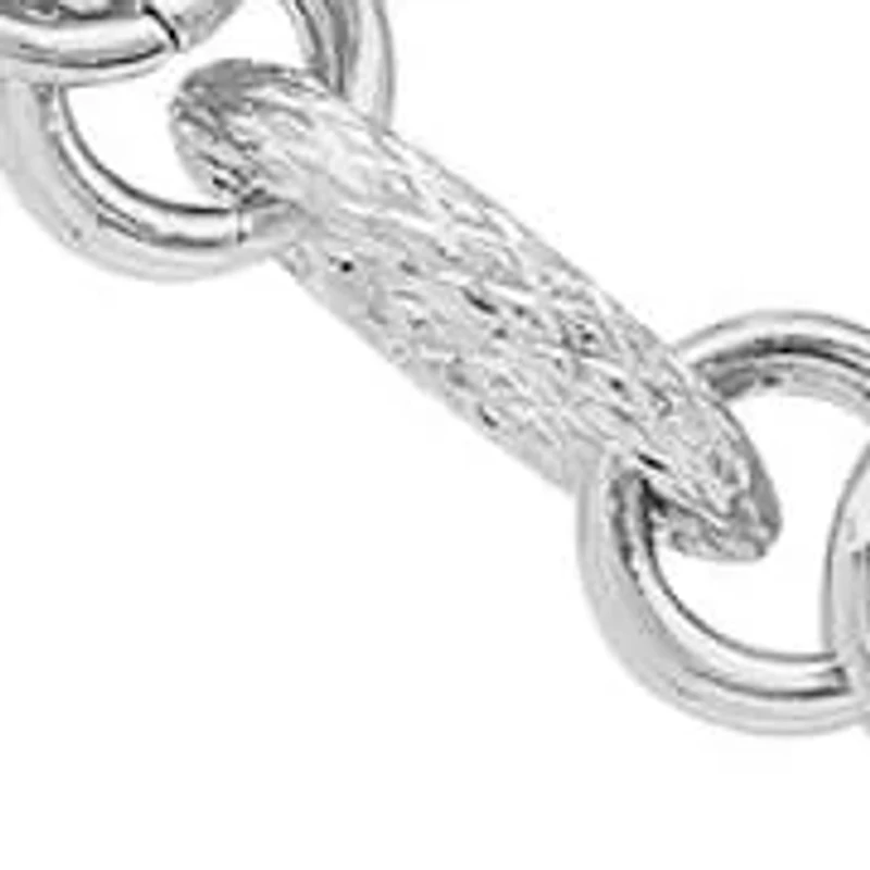 Ladies stainless steel cluster chain link necklace