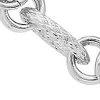 Ladies stainless steel cluster chain link necklace