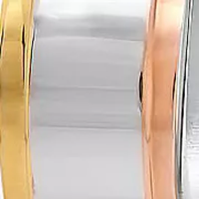 Ladies tri tones stainless steel, 18k gold plated and 18k rose gold plated huggie earrings