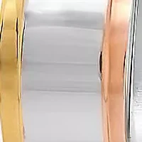 Ladies tri tones stainless steel, 18k gold plated and 18k rose gold plated huggie earrings