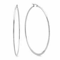 Ladies stainless steel hoop earrings