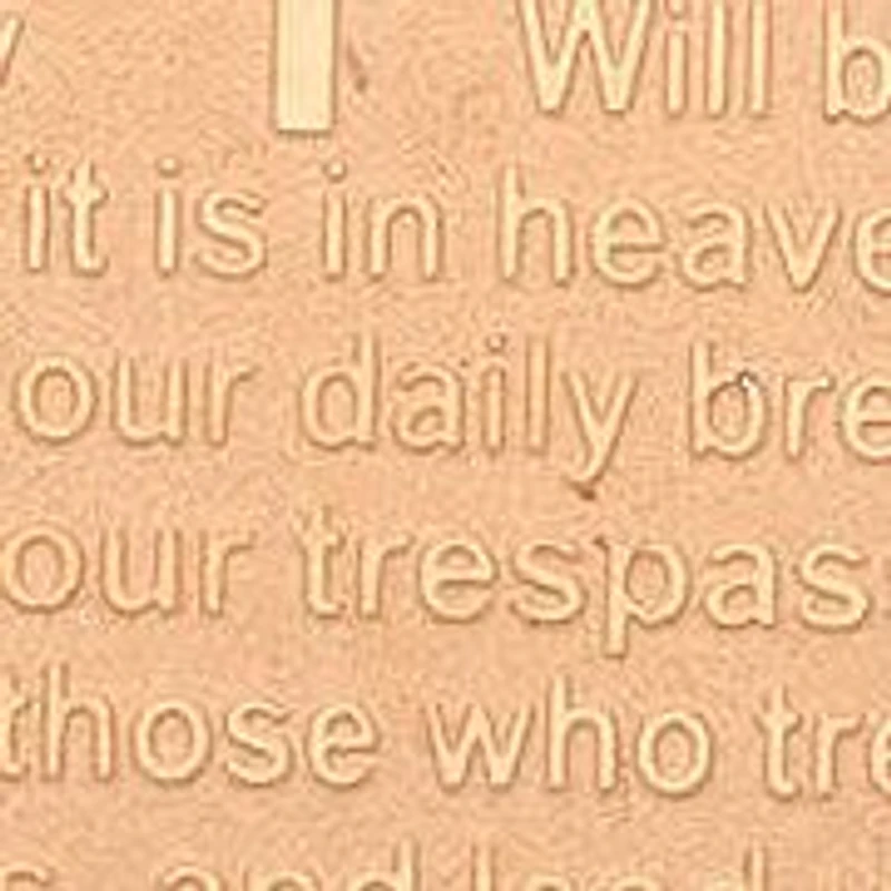 Ladies 18kt rose gold plated stainless steel "our father…" pendant with 18'' chain