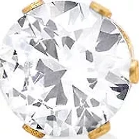 Ladies 18k gold plated stainless steel simulated diamonds stud earrings