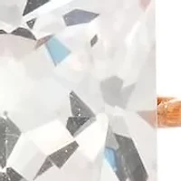 Ladies 18kt rose gold plated stainless steel square simulated diamonds stud earrings