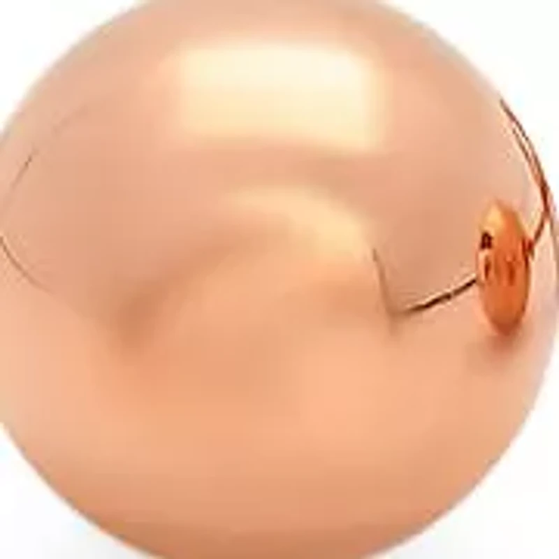 Ladies 18k rose gold plated stainless steel ball stud earrings