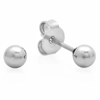 Ladies stainless steel ball stud earrings