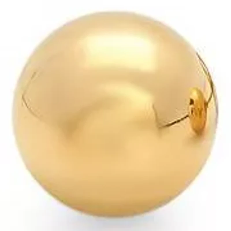 Ladies 18k gold plated stainless steel ball stud earrings