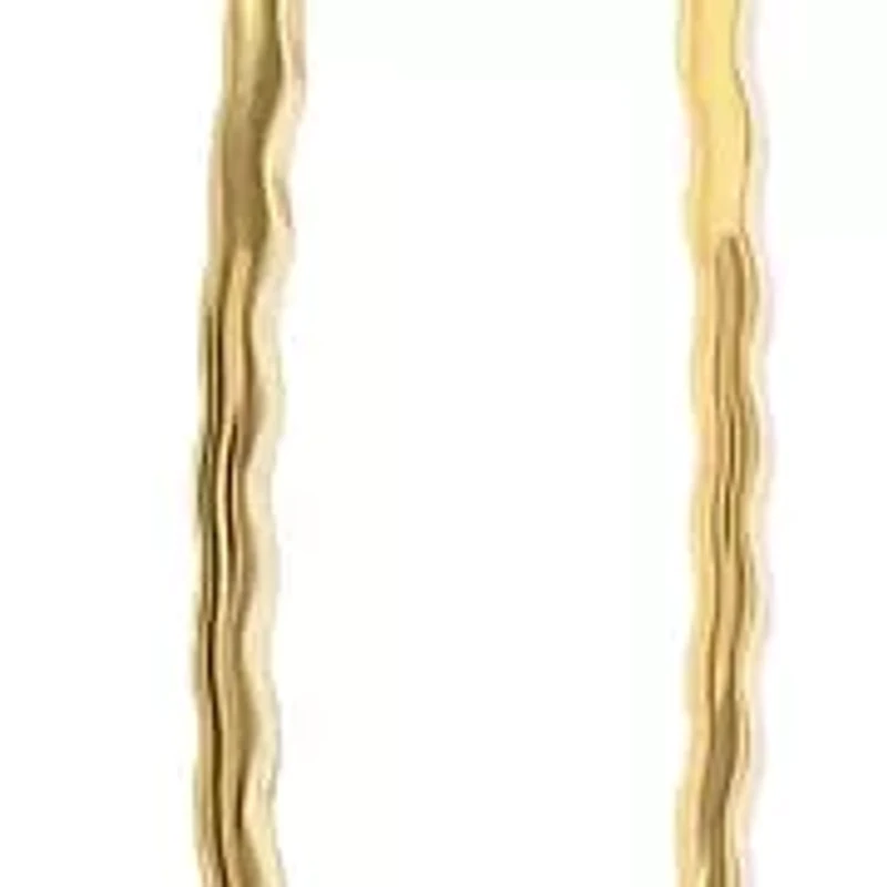 Ladies 18k gold plated stainless steel hoop earrings