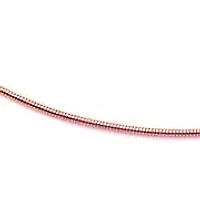 Ladies 18k rose gold plated stainless steel wire cable necklace