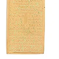 Ladies 18k gold plated lords prayer necklace in english